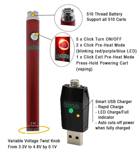 ooze battery light meaning|ooze flashing green battery.